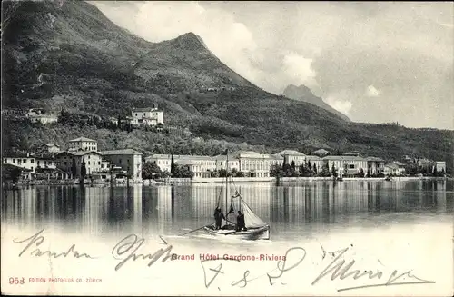 Ak Gardone Lago di Garda Lombardia, Grand Hotel Gardone Riviera