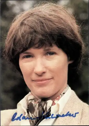 AK Politikerin Irmgard Adam-Schwaetzer, FDP, Porträt, Autogramm