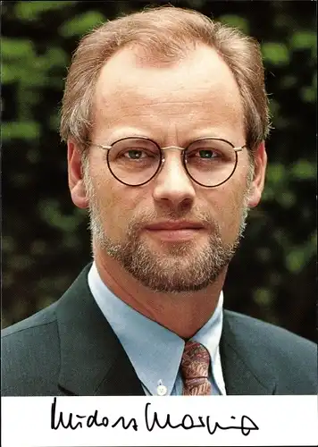 Ak Politiker Rudolf Scharping, Porträt, Autogramm