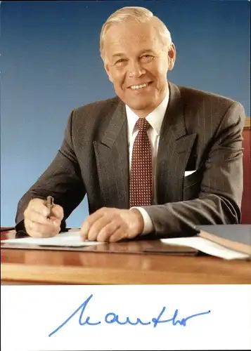 Ak Politiker Manfred Kanther, Portrait, Autogramm