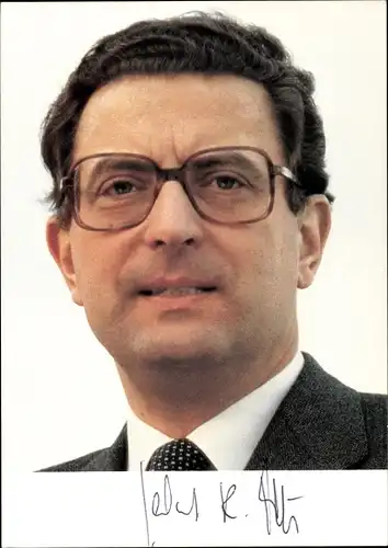 Ak Politiker Gerhardt R. Baum, FDP, Portrait, Autogramm