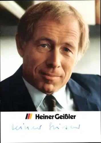 Ak Politiker Heiner Geißler, Portrait, Autogramm