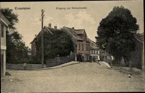 Ak Ermsleben Falkenstein Harz, Weberstraße