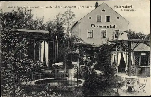 Ak Heiersdorf Burgstädt in Sachsen, Gasthaus Brausetal