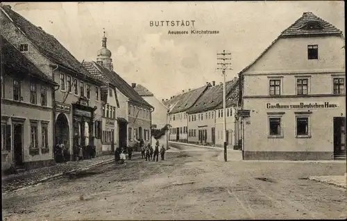Ak Buttstädt in Thüringen, Äußere Kirchstraße, Gasthaus zum Deutschen Haus