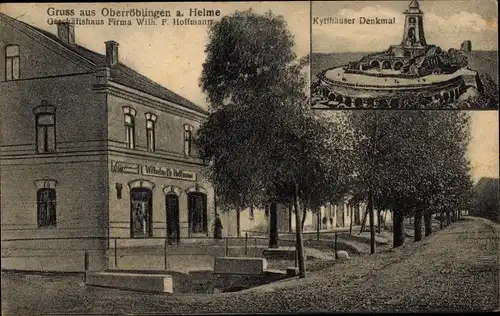 Ak Oberröblingen Sangerhausen Südharz, Kyffhäuser Denkmal, Geschäftshaus