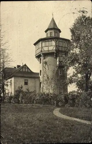 Ak Tannenfeld Löbichau in Thüringen, Kurhaus, Wasserturm