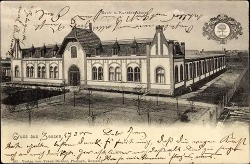 Ak Zossen in Brandenburg, Buch- und Kunstdruckerei