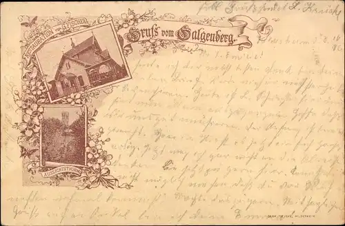 Ak Galgenberg Hildesheim in Niedersachsen, Restauration G. Fischer, Aussichtsturm