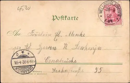 Litho Wellingholzhausen Melle in Niedersachsen, Totalansicht