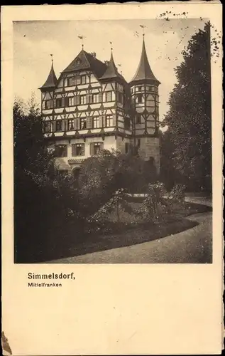 Ak Simmelsdorf in Mittelfranken, Tucherschloss