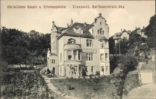 Ak Lutherstadt Eisenach in Thüringen, Christliches Hospiz und Erholungsheim, Barfüßerstraße 24 a