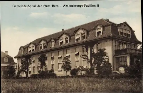 Ak Bern Stadt Schweiz, Gemeindespital, Absonderungs-Pavillon II