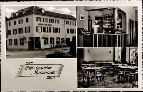 Ak Darmstadt in Hessen, Hotel Gaststätte Hawerkaste, Elisabethenstraße 39, Innenansicht