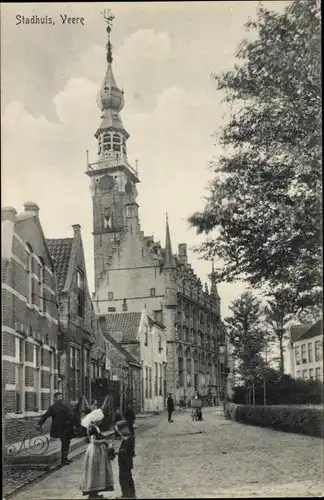 Ak Veere Zeeland Niederlande, Stadhuis