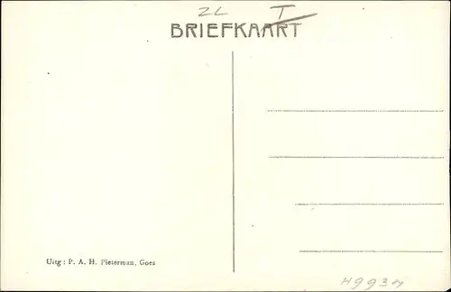 Ak Goes Zeeland Niederlande, Brugwachterswoning