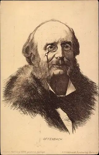 Künstler Ak Komponist Jacques Offenbach, Portrait