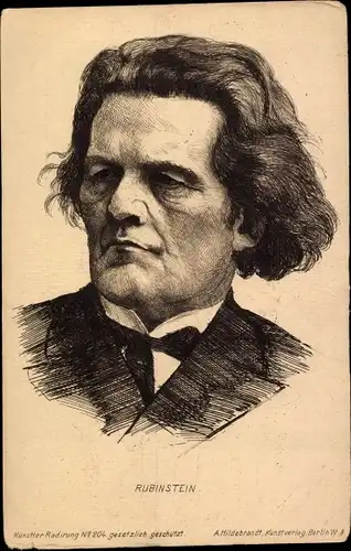 Künstler Ak Komponist Anton Grigorjewitsch Rubinstein, Portrait
