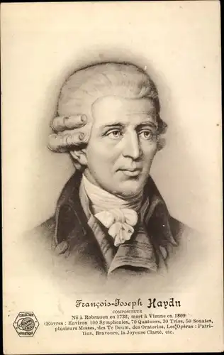 Ak Komponist Joseph Haydn, Portrait