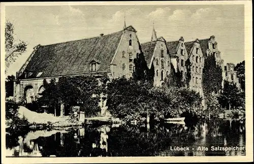 Ak Hansestadt Lübeck, Alte Salzspeicher