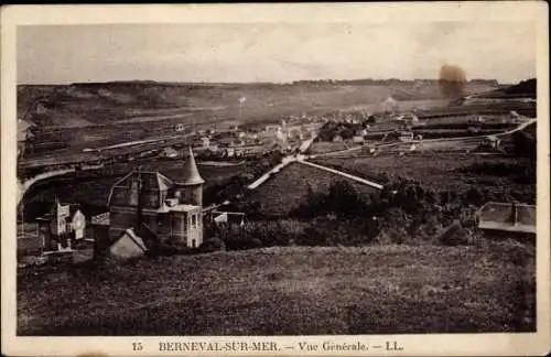 Ak Berneval le Grand Petit Caux Seine Maritime, Ortsansicht