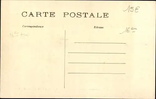 Postkarte Paris XVI Passy, Überschwemmung der Seine 1910, Rue Felicien David
