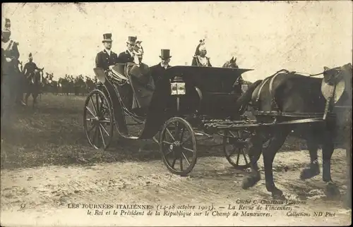 Ak Paris XVI, Italienische Tage 14.-18. Oktober 1903, La Revue de Vincennes, Präsident