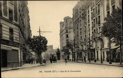 Ak Paris XV Vaugirard, Rue de la Convention