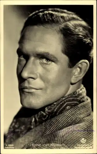 Ak Schauspieler Ernst von Klipstein, Portrait, Autogramm