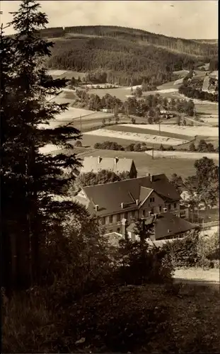 Ak Geising Altenberg im Erzgebirge, Gaststätte Leitenhof, Panorama