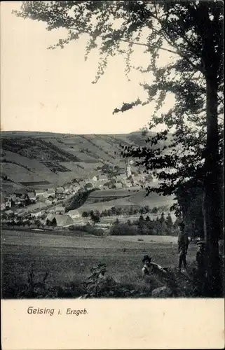 Ak Geising Altenberg im Erzgebirge, Panorama, Ortsansicht