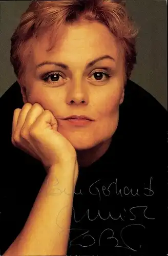 Foto Schauspielerin Muriel Robin, Portrait, Autogramm