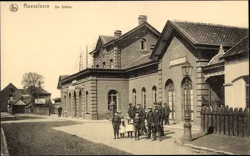 Ak Roeselare Roeselaere Rousselare Roeselare Westflandern, Bahnhof