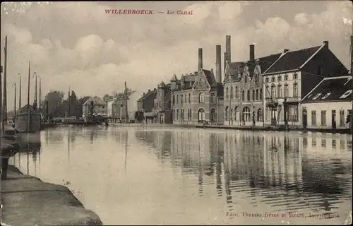 Ak Willebroeck Willebroek Flandern Antwerpen, Der Kanal