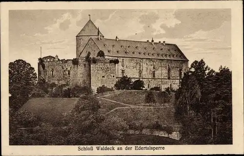 Ak Waldeck Hessen, Schloss Waldeck an der Edertalsperre