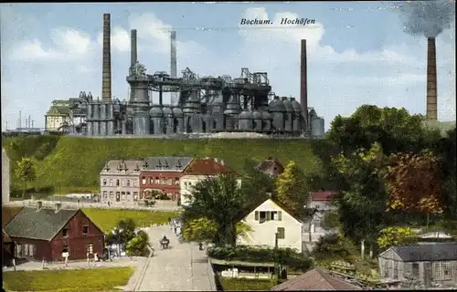 Ak Bochum im Ruhrgebiet, Hochöfen
