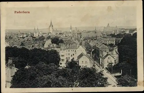 Ak Paderborn in Westfalen, Panorama
