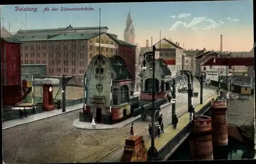 Ak Duisburg im Ruhrgebiet, Schwantorbrücke