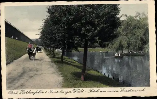 Ak Bad Rothenfelde am Teutoburger Wald, Teich am neuen Gradierwerk