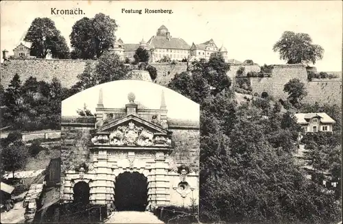 Ak Kronach in Oberfranken, Veste Rosenberg, Festung