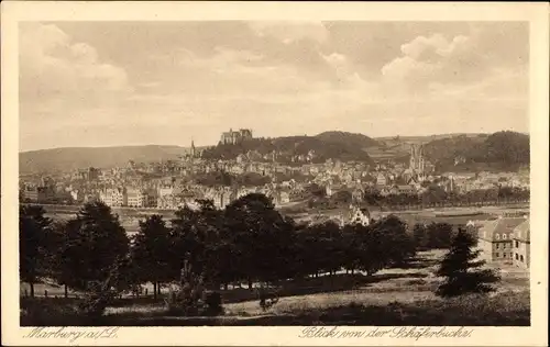 Ak Marburg an der Lahn, Blick von der Schäferbuche