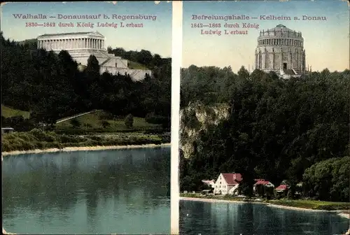 Ak Donaustauf in der Oberpfalz, Walhalla, Befreiungshalle Kelheim