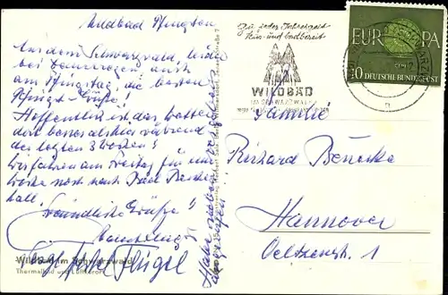 Ak Bad Wildbad im Schwarzwald, Teilansicht