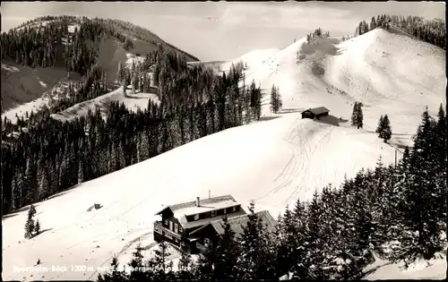 Ak Nesselwang im Allgäu, Sportheim Böck, Skihang, Winter