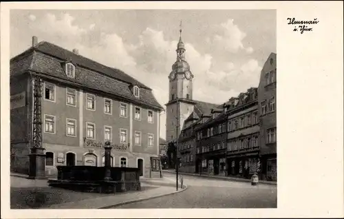 Ak Ilmenau in Thüringen, Teilansicht, Stadtapotheke