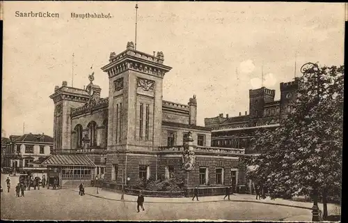 Ak Saarbrücken im Saarland, Hauptbahnhof