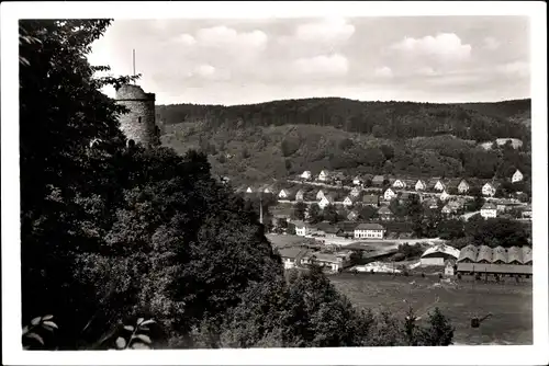 Ak Bad Karlshafen an der Weser, Hugenottenturm, Gartenstadt