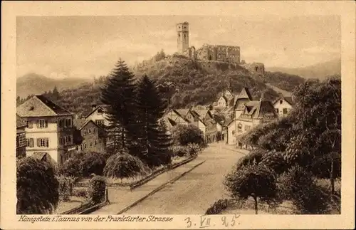 Ak Königstein im Taunus, von der Frankfurter Straße