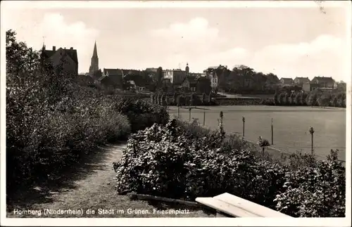 Ak Homberg am Rhein Duisburg im Ruhrgebiet, Friesenplatz