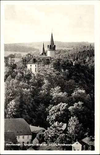 Ak Neuhausen im Erzgebirge, Schloss Purschenstein